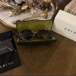 KREWE Alixe Acetate Oval Sunglasses in Malt color way - worn ONCE! Basically new